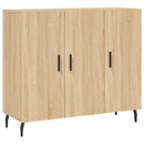 skab 90x34x80 cm konstrueret træ røget egetræsfarve