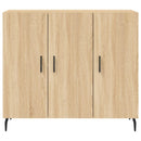 skab 90x34x80 cm konstrueret træ røget egetræsfarve