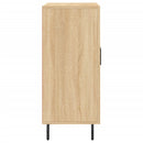skab 90x34x80 cm konstrueret træ røget egetræsfarve
