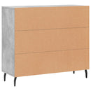 skab 90x34x80 cm konstrueret træ betongrå
