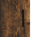skab 90x34x80 cm konstrueret træ røget egetræsfarve