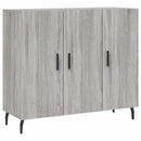 skab 90x34x80 cm konstrueret træ grå sonoma-eg
