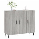 skab 90x34x80 cm konstrueret træ grå sonoma-eg