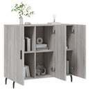 skab 90x34x80 cm konstrueret træ grå sonoma-eg