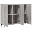 skab 90x34x80 cm konstrueret træ grå sonoma-eg