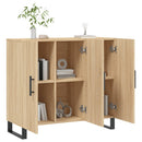skab 90x34x80 cm konstrueret træ røget egetræsfarve