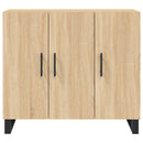 skab 90x34x80 cm konstrueret træ røget egetræsfarve