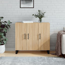 skab 90x34x80 cm konstrueret træ røget egetræsfarve