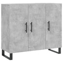 skab 90x34x80 cm konstrueret træ betongrå