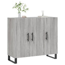 skab 90x34x80 cm konstrueret træ grå sonoma-eg