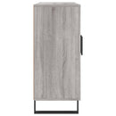 skab 90x34x80 cm konstrueret træ grå sonoma-eg