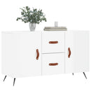 skænk 100x36x60 cm konstrueret træ hvid højglans