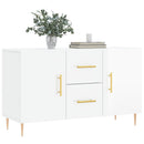 skænk 100x36x60 cm konstrueret træ hvid højglans