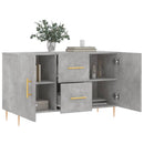 skænk 100x36x60 cm konstrueret træ betongrå