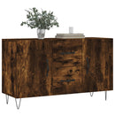 skænk 100x36x60 cm konstrueret træ røget egetræsfarve