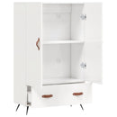 skab 69,5x31x115 cm konstrueret træ hvid højglans