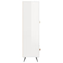 skab 69,5x31x115 cm konstrueret træ hvid højglans