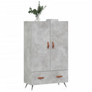 skab 69,5x31x115 cm konstrueret træ betongrå