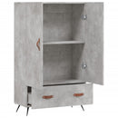 skab 69,5x31x115 cm konstrueret træ betongrå