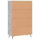 skab 69,5x31x115 cm konstrueret træ betongrå