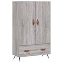 skab 69,5x31x115 cm konstrueret træ grå sonoma-eg