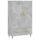 skab 69,5x31x115 cm konstrueret træ betongrå