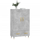 skab 69,5x31x115 cm konstrueret træ betongrå