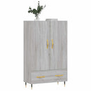 skab 69,5x31x115 cm konstrueret træ grå sonoma-eg