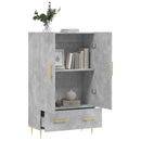 skab 69,5x31x115 cm konstrueret træ betongrå
