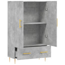 skab 69,5x31x115 cm konstrueret træ betongrå