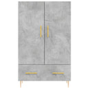 skab 69,5x31x115 cm konstrueret træ betongrå