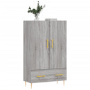 skab 69,5x31x115 cm konstrueret træ grå sonoma-eg