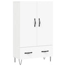 skab 69,5x31x115 cm konstrueret træ hvid