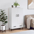 skab 69,5x31x115 cm konstrueret træ hvid højglans