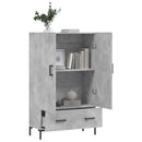 skab 69,5x31x115 cm konstrueret træ betongrå