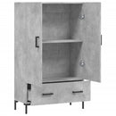 skab 69,5x31x115 cm konstrueret træ betongrå