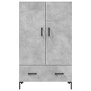 skab 69,5x31x115 cm konstrueret træ betongrå