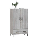 skab 69,5x31x115 cm konstrueret træ grå sonoma-eg