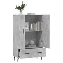 skab 69,5x31x115 cm konstrueret træ betongrå