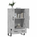 skab 69,5x31x115 cm konstrueret træ betongrå