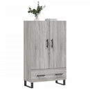 skab 69,5x31x115 cm konstrueret træ grå sonoma-eg