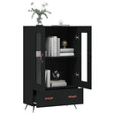 skab 69,5x31x115 cm konstrueret træ sort