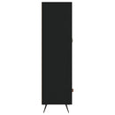 skab 69,5x31x115 cm konstrueret træ sort