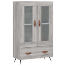 skab 69,5x31x115 cm konstrueret træ grå sonoma-eg