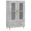 skab 69,5x31x115 cm konstrueret træ betongrå