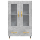 skab 69,5x31x115 cm konstrueret træ betongrå