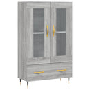 skab 69,5x31x115 cm konstrueret træ grå sonoma-eg