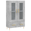 skab 69,5x31x115 cm konstrueret træ betongrå