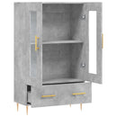 skab 69,5x31x115 cm konstrueret træ betongrå