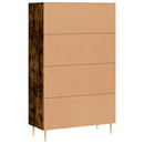 skab 69,5x31x115 cm konstrueret træ røget sonoma-eg